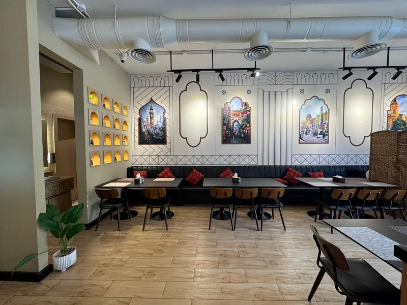 The dining hall with Karachi street art